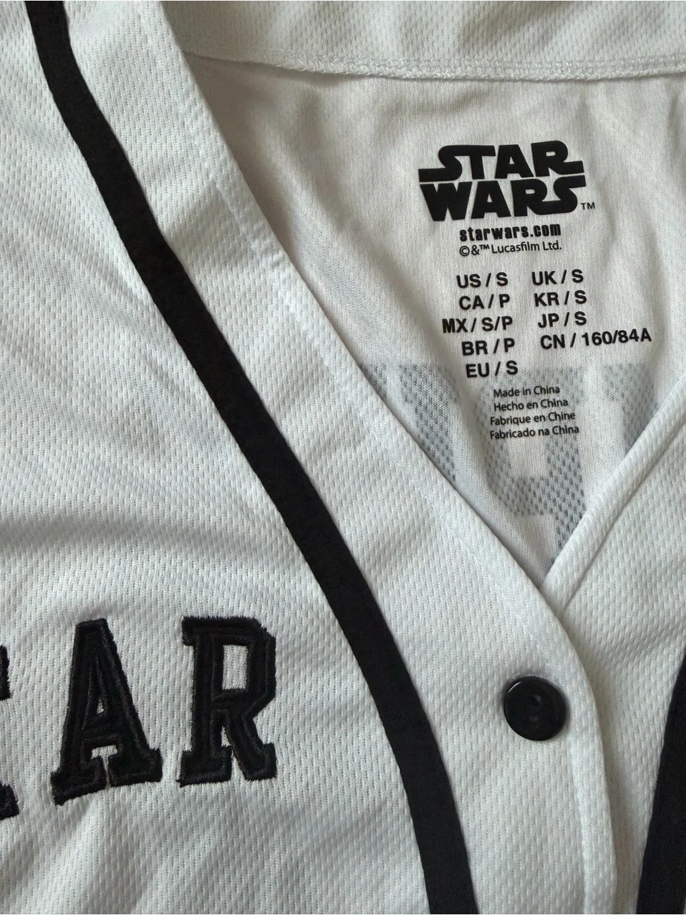Star Wars White & Black Baseball Jersey - Picture 4 of 6